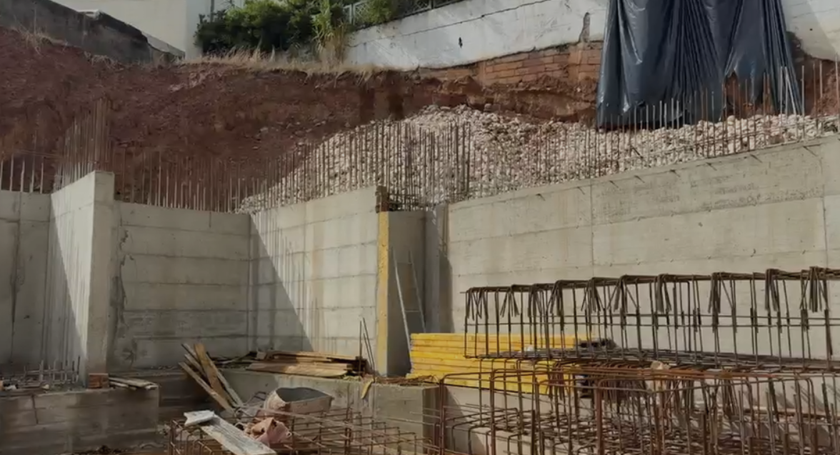 Estrutura atual da construção