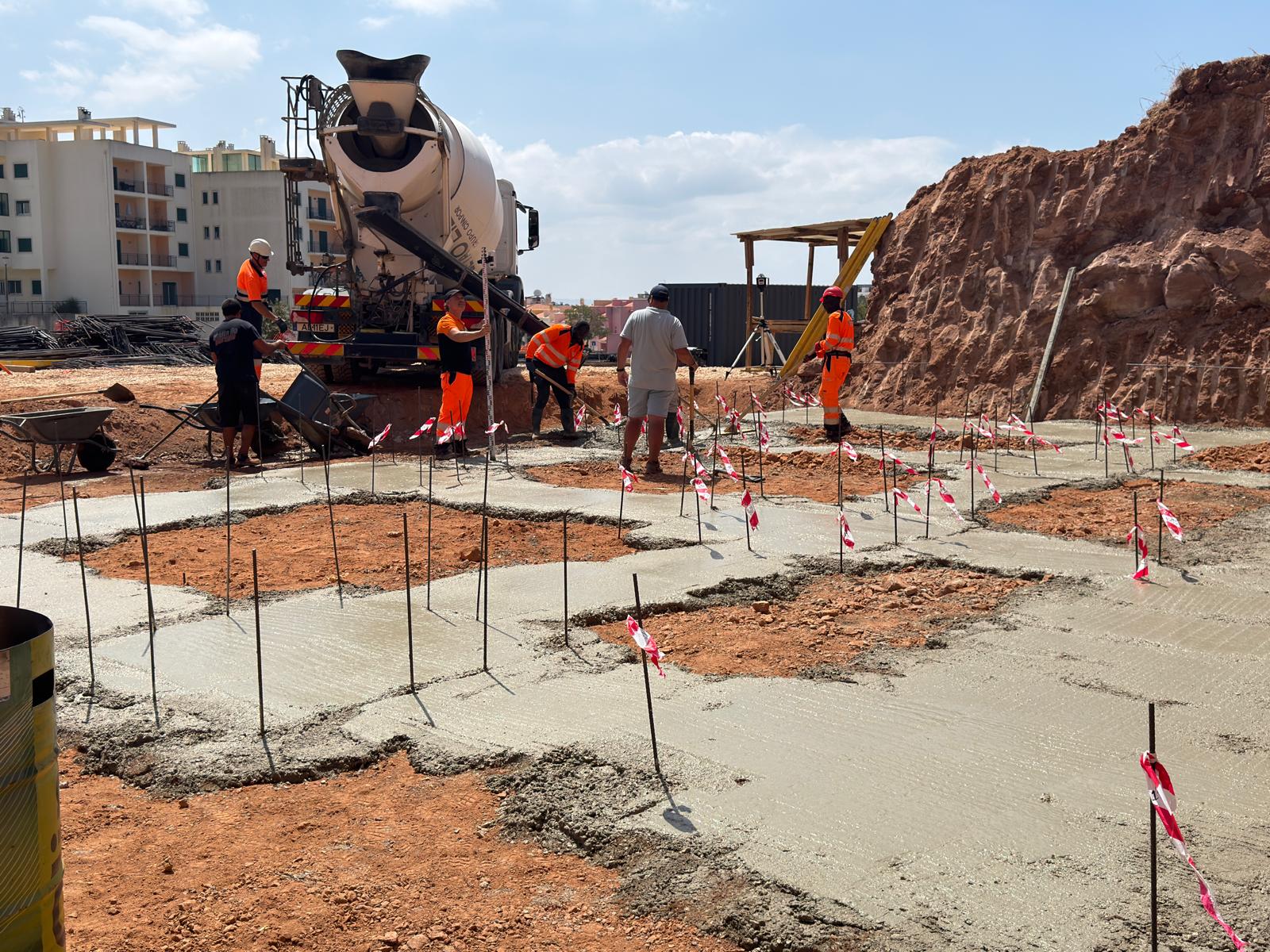 Betonagem de fundações